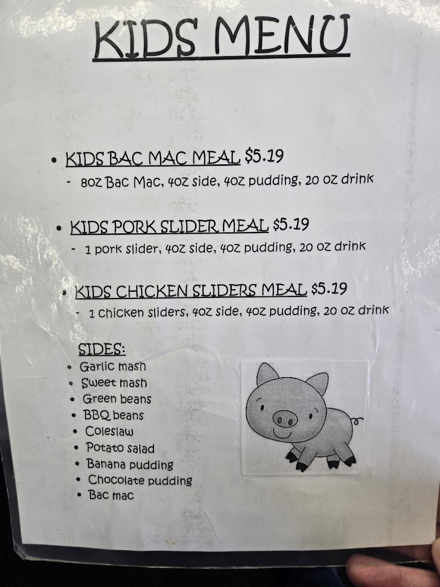 Menu Rustic Pig Bbq, Fruitland, Id-2